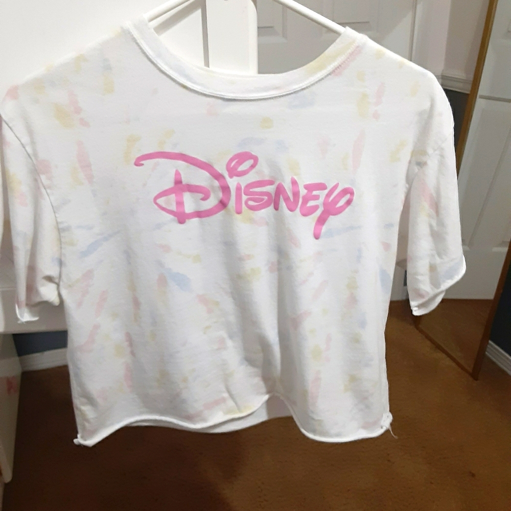 Disney Slightly Cropped Tie Dye Tee